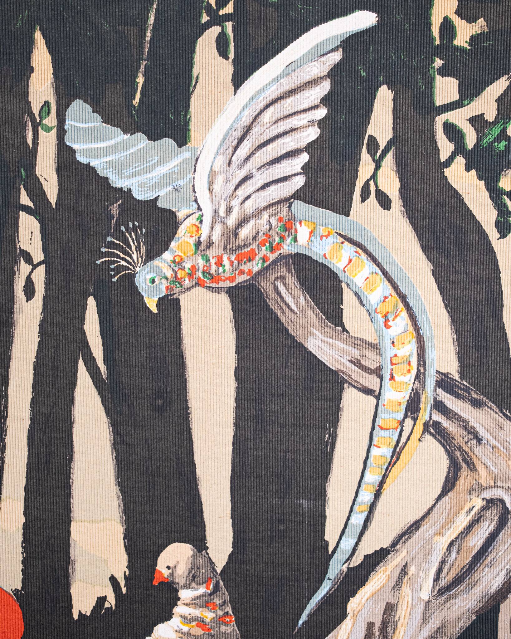 Tapisserie Allégorie du Printemps, imprimée sur toile, France, 1960s