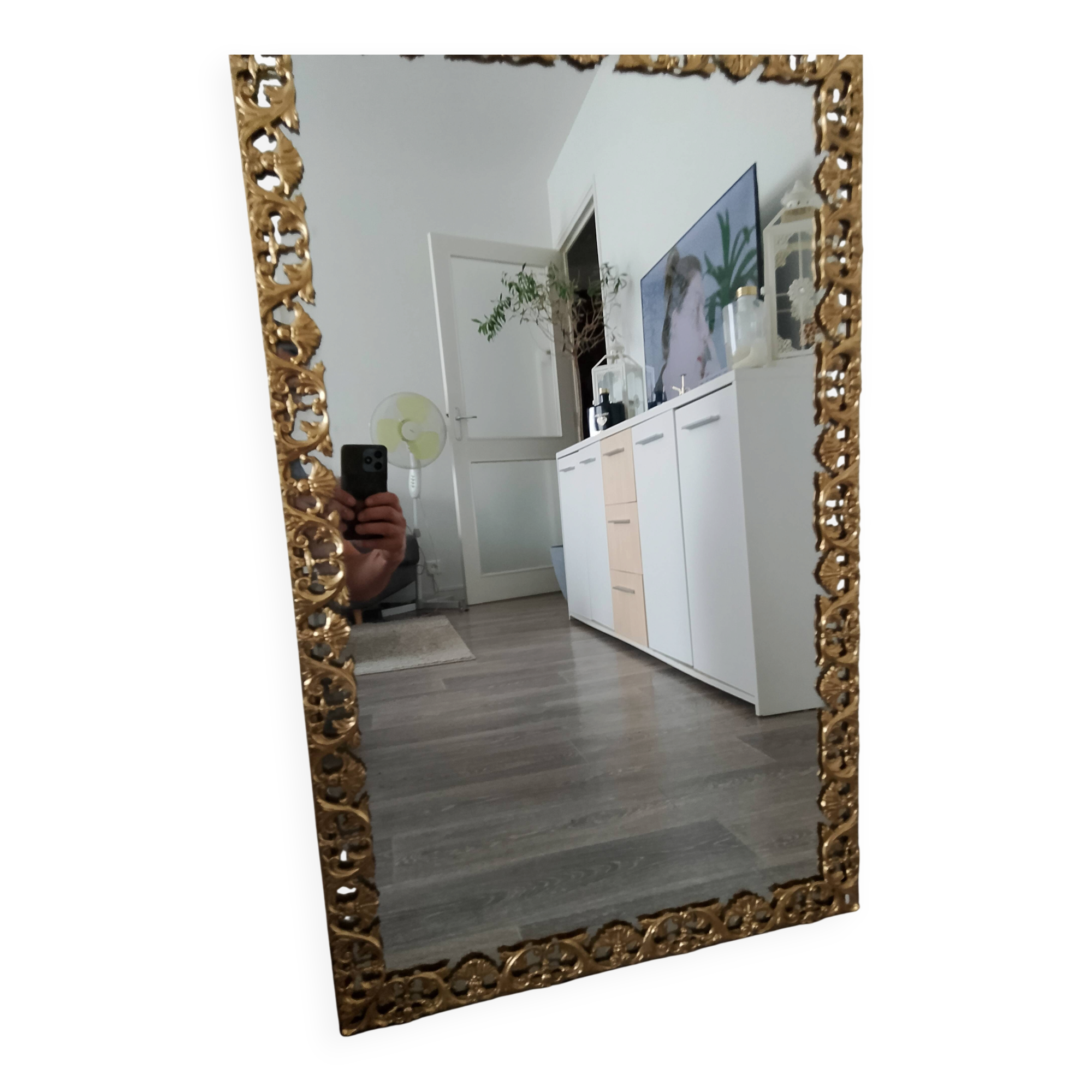Brass mirror