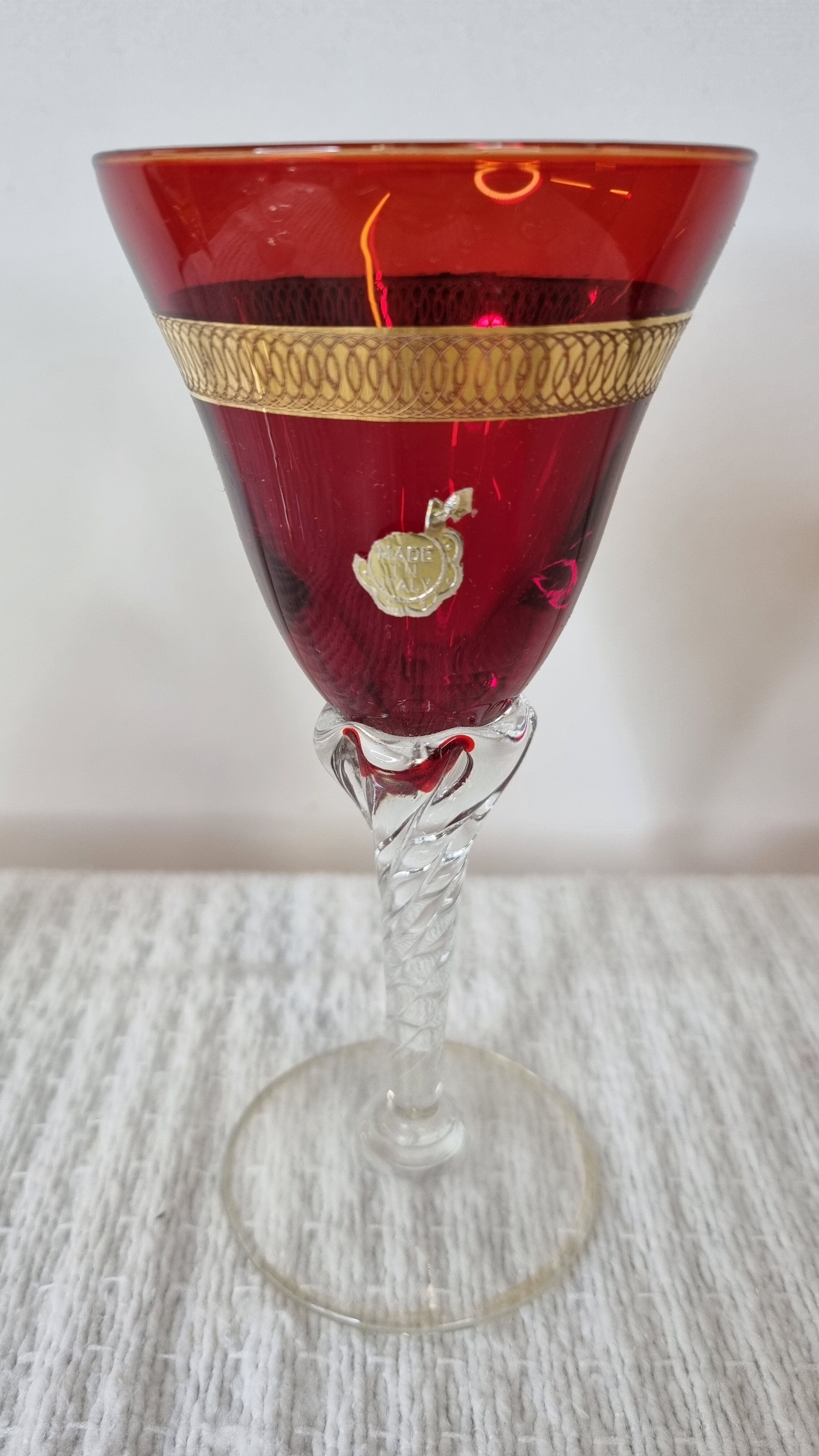 6 Murano wine glasses