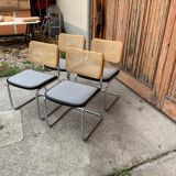 Mid-Century Modern Italian Marcel Breuer B32 Cesca Chair, 70s set of 4