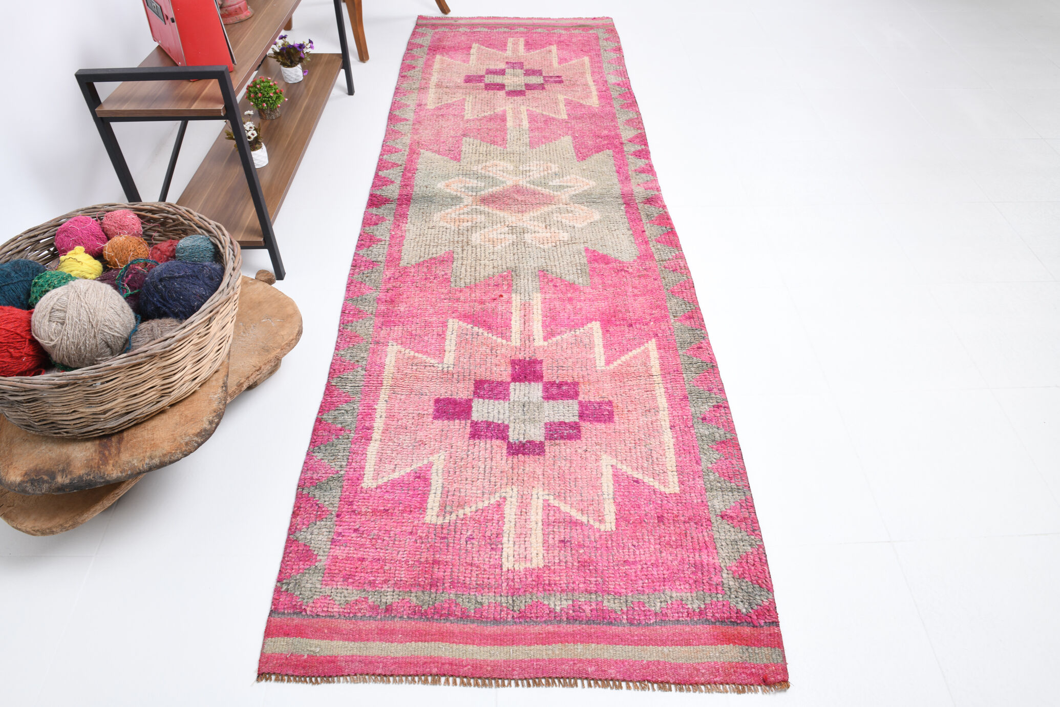 3x10 Turkish Vintage Runner Rug 3.1x9.11 ft