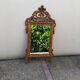 Old large Louis XV style mirror, stucco, wood, resin, beveled
