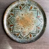 Large vintage ceramic dish signed Buffat – unique piece from the 60s-70s –