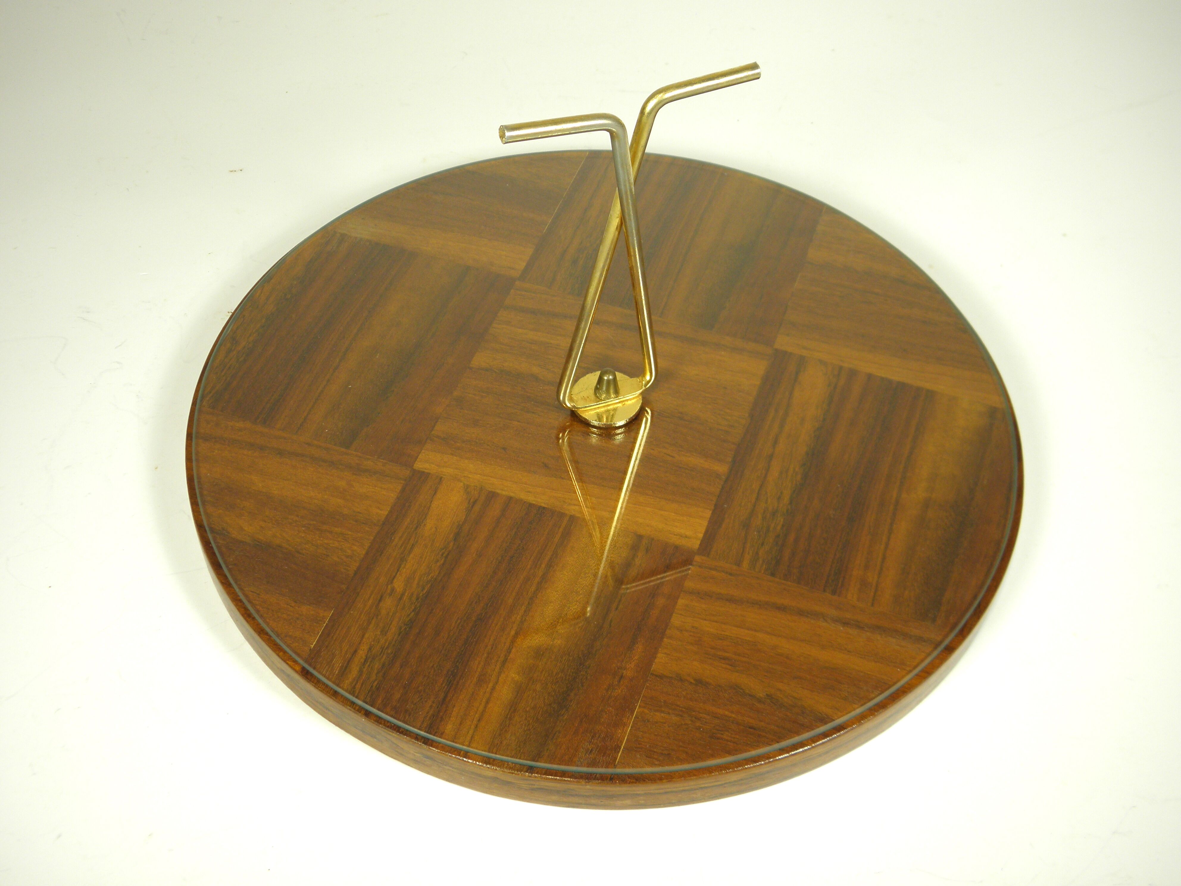 Wood and brass cheese board