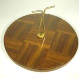 Wood and brass cheese board