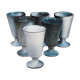 Set of 6 mazagrans in glazed terracotta