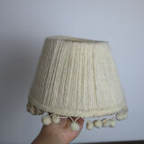 Wool lampshade with pom poms