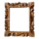 Antique handcarved frame   solid wood 33.5  x 29 cm  opening measurements 23.5 cm x 19 cm cedar wood
