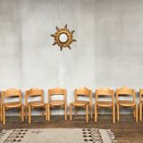 8 retro 60s vintage children's chairs wooden furniture