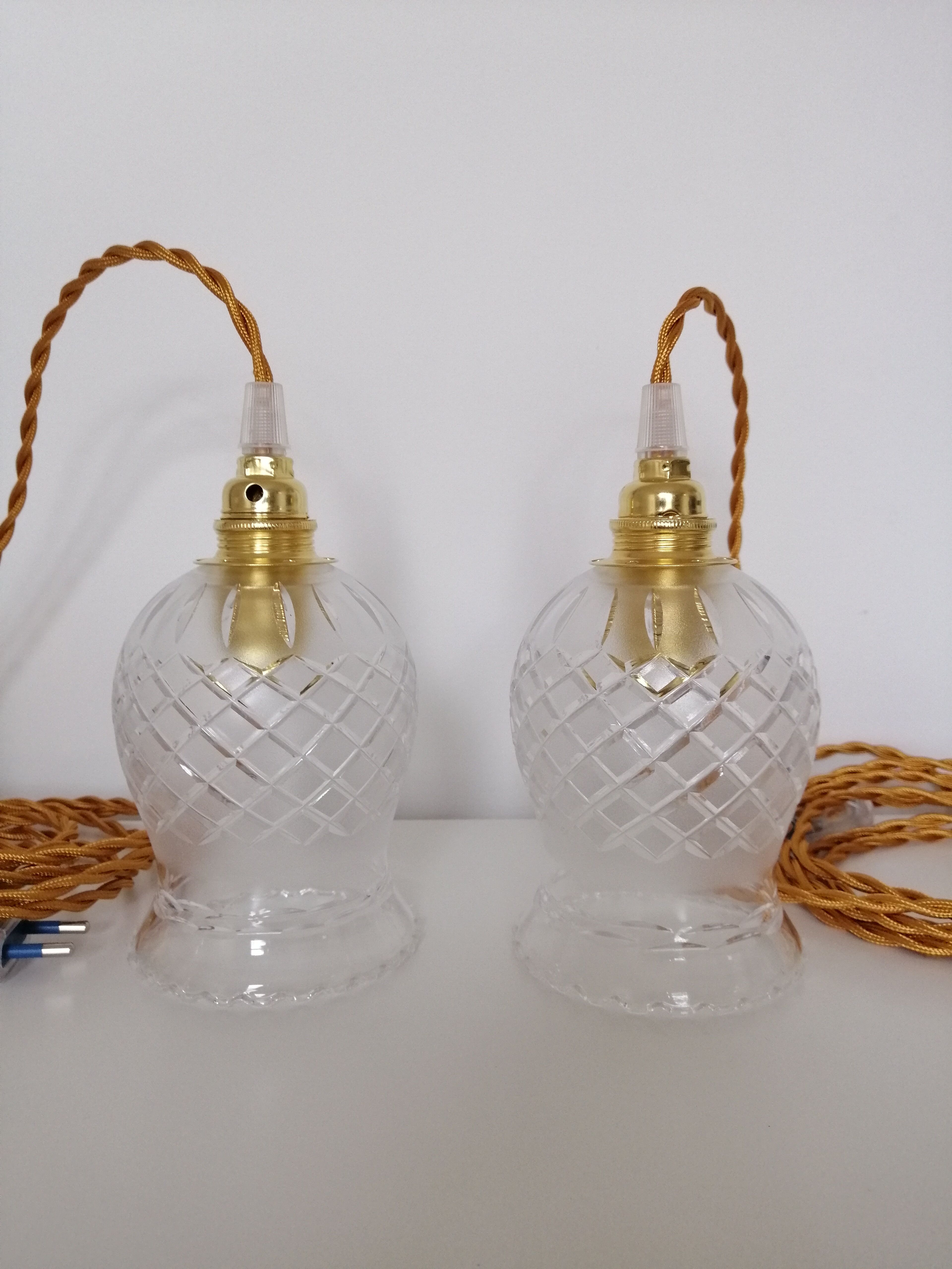 Pair of vintage hand lamps