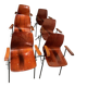 Set of 6 Airborne chairs in moulded plywood, 1950s.