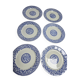 Flat plates Gien with blue patterns in perfect condition.