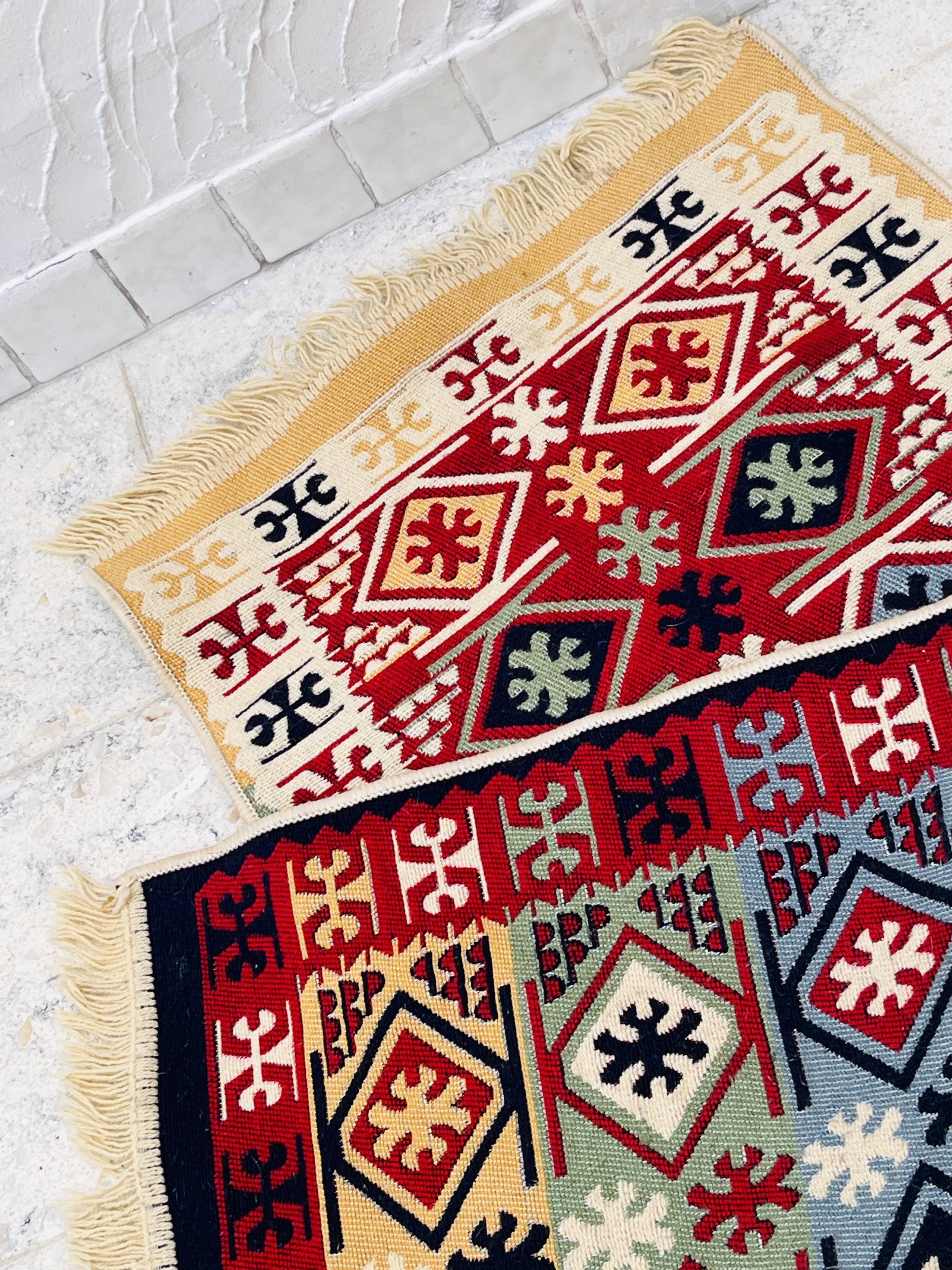 Reversible vintage rug