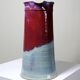 Large stoneware art jug by Lévéjac, Michel Goldstyn, flamed oxblood glaze