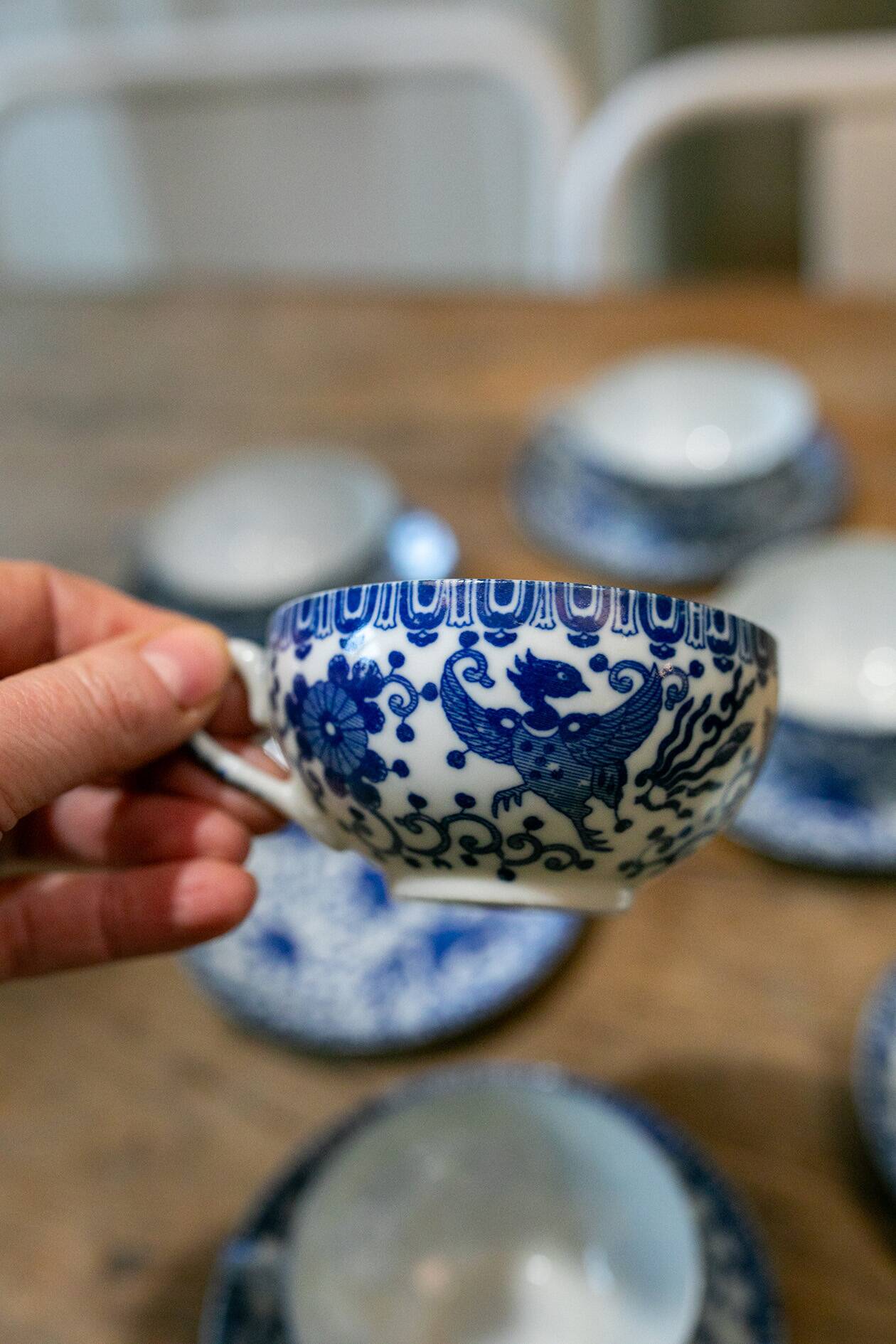 Le lot de 6 tasses japonaises