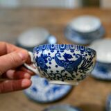 Le lot de 6 tasses japonaises