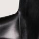 Vintage black leather armchair - 1980s