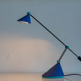 Lampe bleu vintage années 80 design