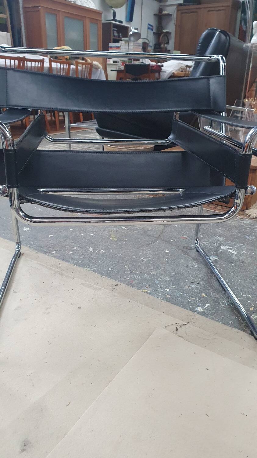 Wassily leather armchair by Marcel Breuer