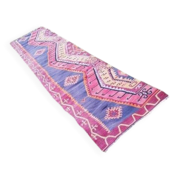Tapis de couloir turc vintage 83x337 cm