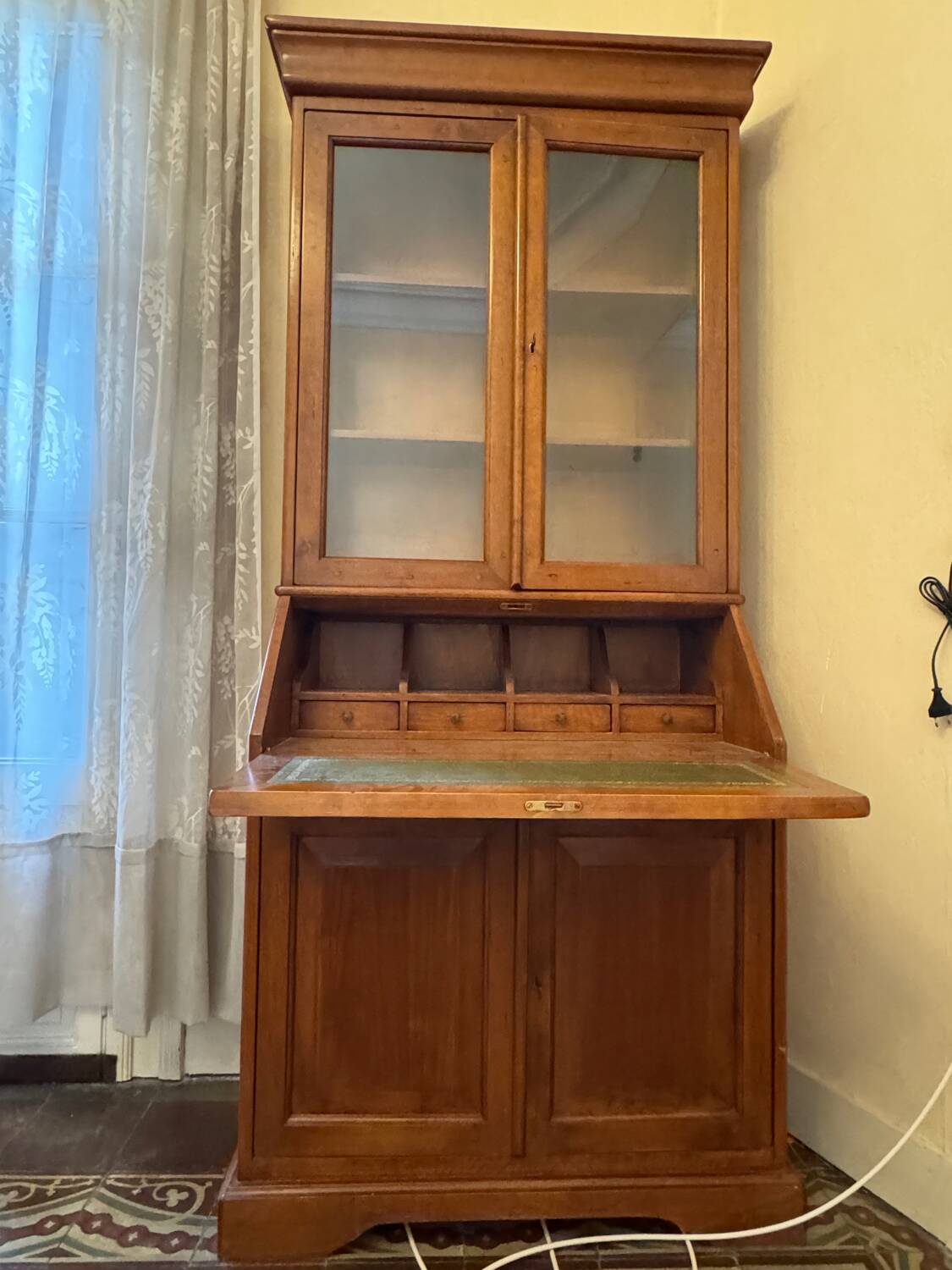 Louis Philippe style antique display cabinet