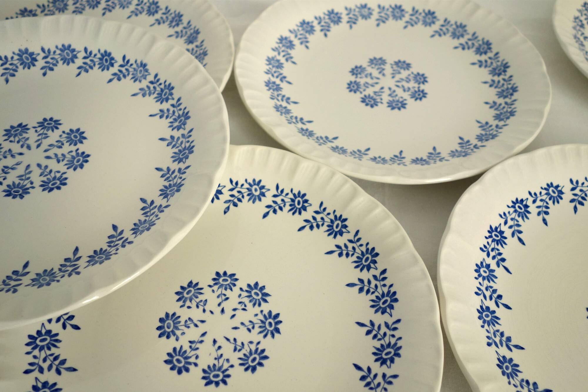 8 flat plates Dany model, Digoin Sarreguemines