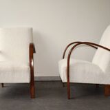 Pair of armchairs by Jindřich Halabala, circa 1930, Czechoslovakia.