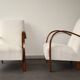 Pair of armchairs by Jindřich Halabala, circa 1930, Czechoslovakia.
