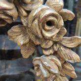 Old Large Golden Mirror With Louis XVI Style Pediment