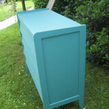Dresser repainted in blue 60s 70s
