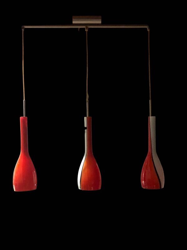 Suspension de Luciano Vistosi en verre de murano années 80