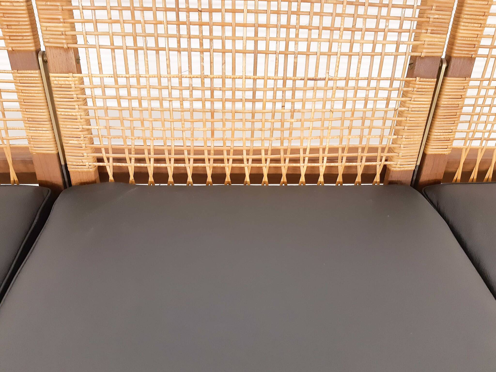 Hans Olsen for Brdr Juul Kristensen, rattan backed sofa, Denmark 1950s