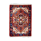 Tapis vintage Persan Hamadan fait main 50cm x 70cm 1970s 1C753