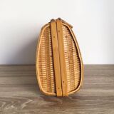 Sac à main valisette rotin vintage