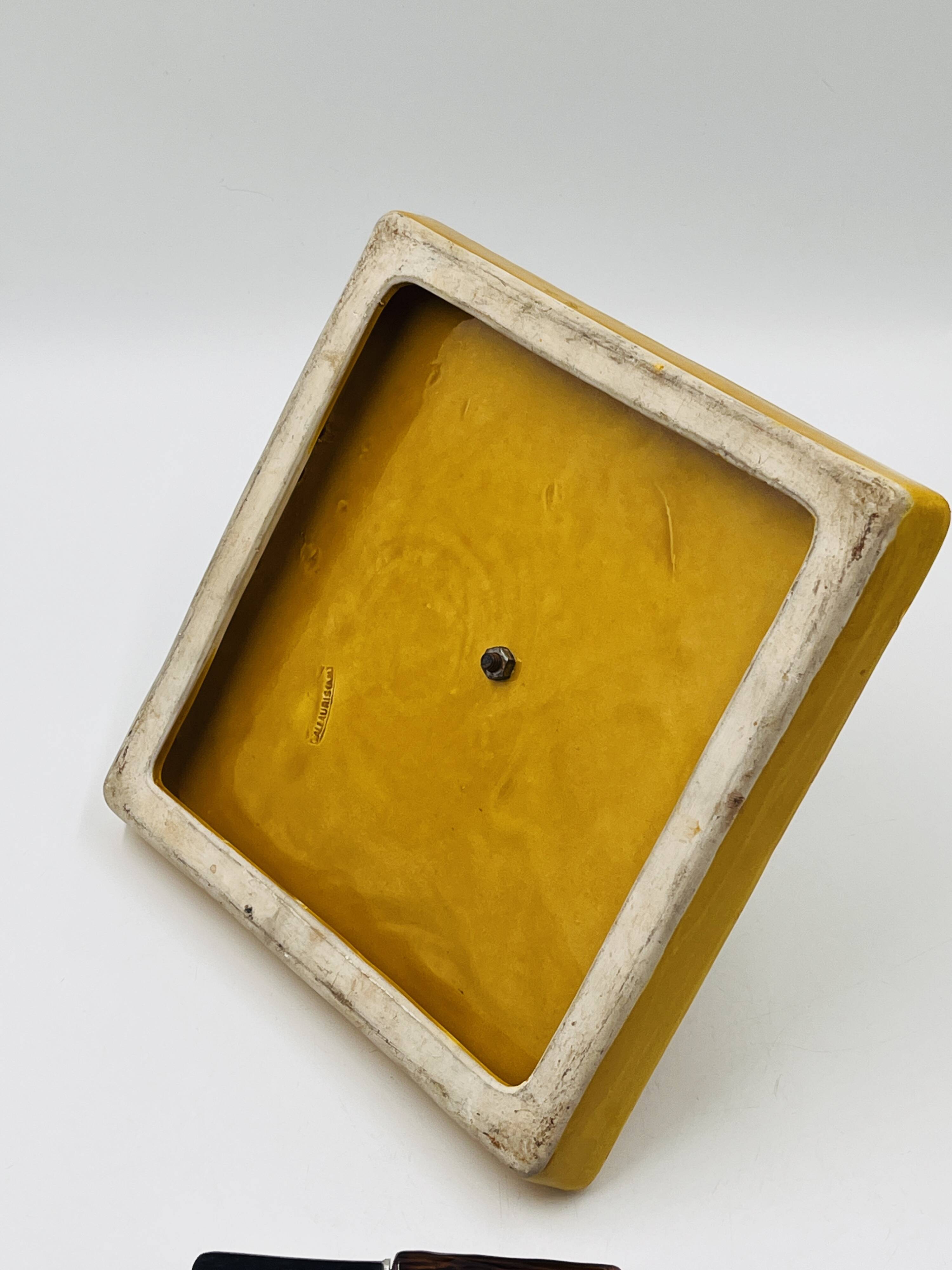 Square cheese board with knife Vallauris