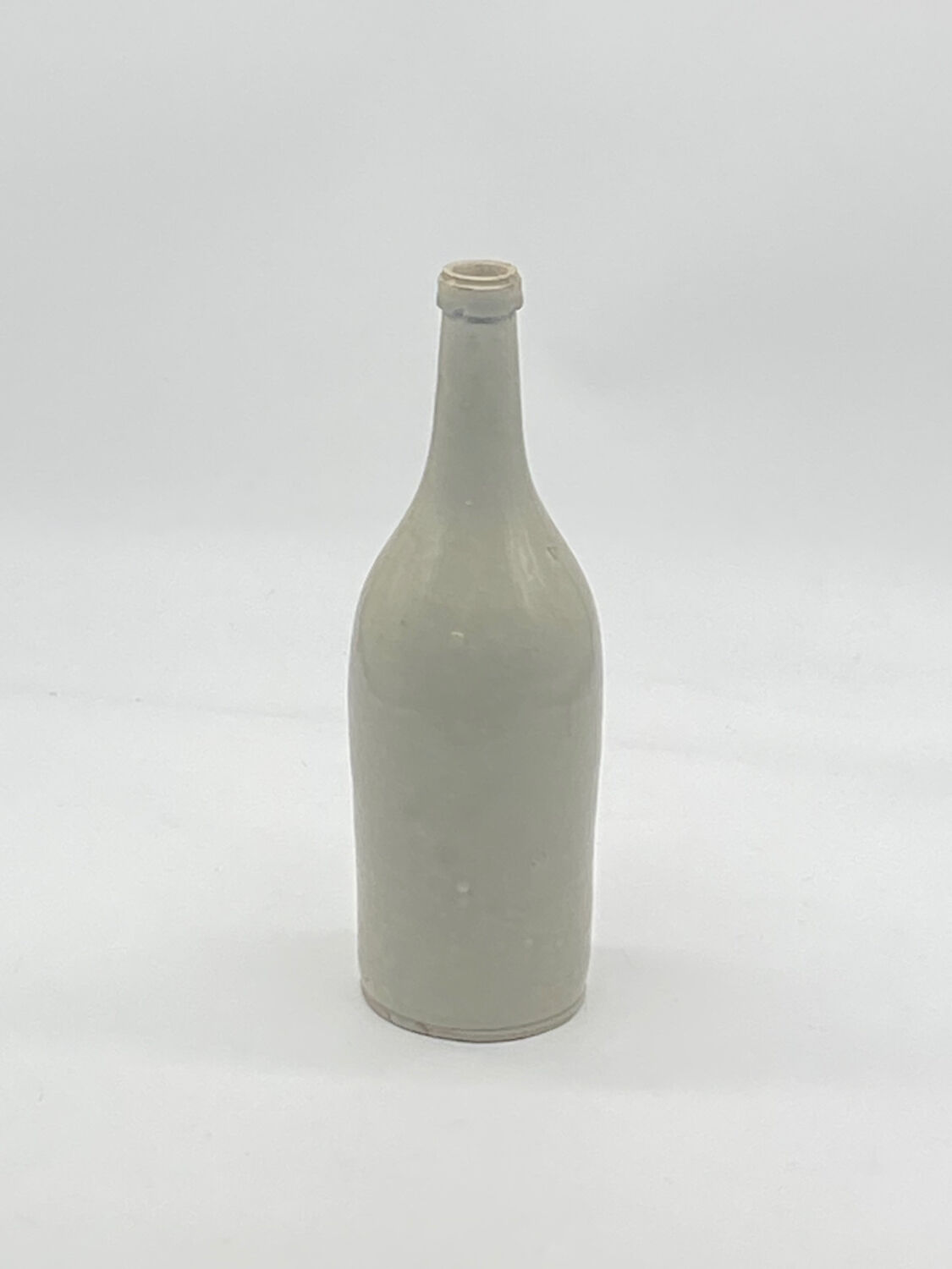 Enamelled stoneware/ceramic bottle, olive oil, oil cruet, old, vintage