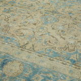 Handmade oriental contemporary 1980s 314 cm x 387 cm beige wool carpet