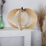 Vintage wood and wicker suspension design