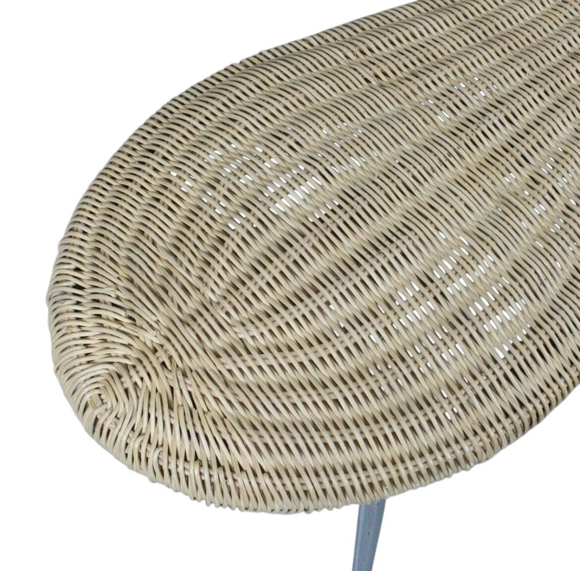 Banc en osier IKEA Peanut, Suède, années 1980