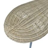 Banc en osier IKEA Peanut, Suède, années 1980