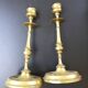 Paire de chandeliers en laiton
