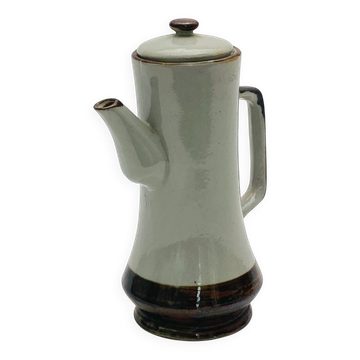Cafetière en grès émaillé bicolore