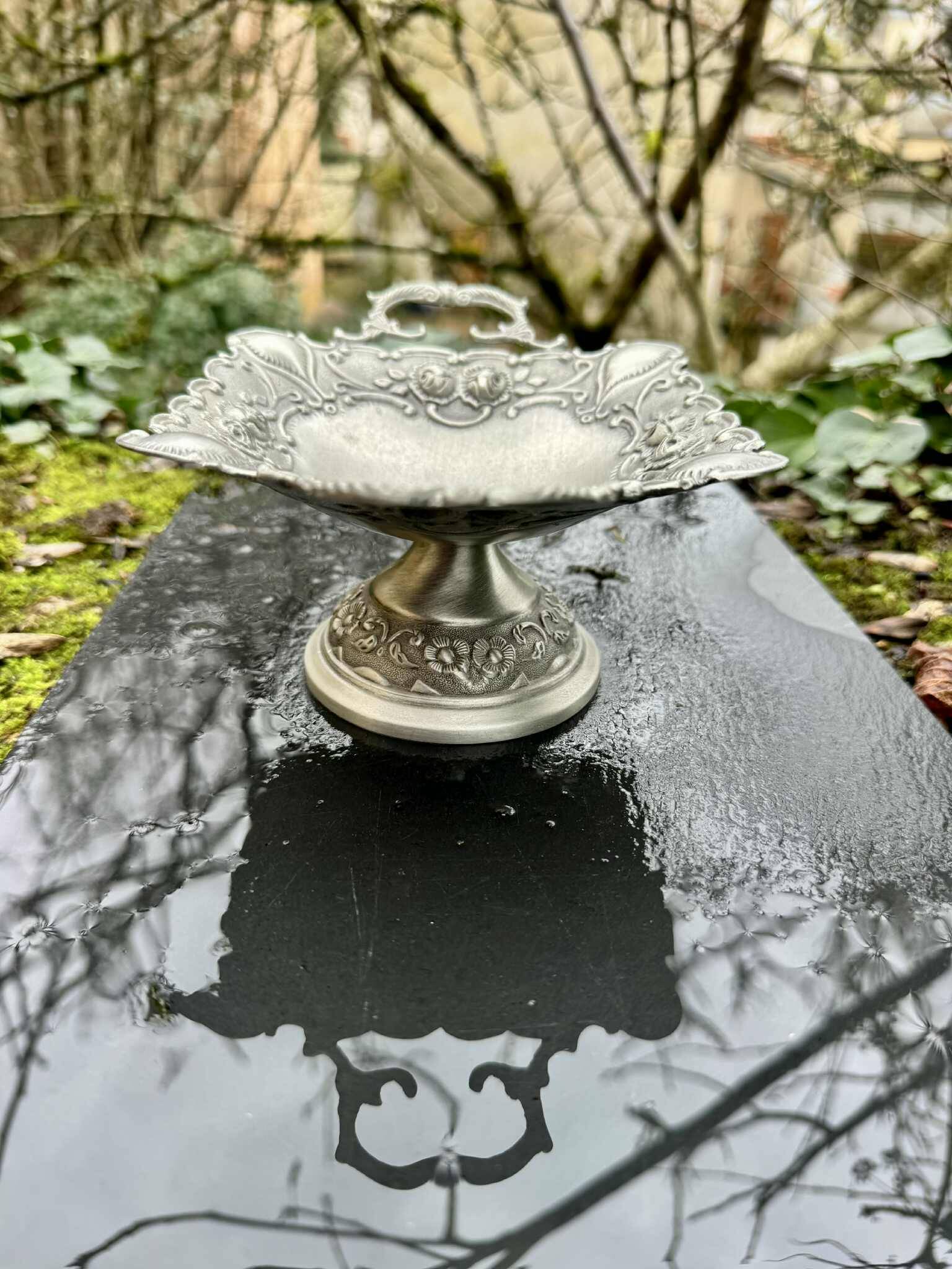 Silver baroque centrepiece tray