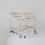 French neoclassical style nest of bar carts, 1960s.
