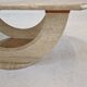Table basse en travertin, italie, 1980s