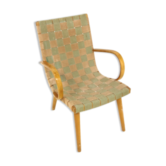 Fauteuil scandinave en hêtre, Suède, 1970