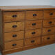 German Pine Apothecary Cabinet or Bank of Drawers, ca 1930s