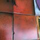Vintage ceramic and metal coffee table