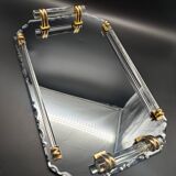 Beveled mirrored tray, Art Deco 1940, Saint-Gobain France