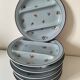 7 compartmentalized plates, Salins, France